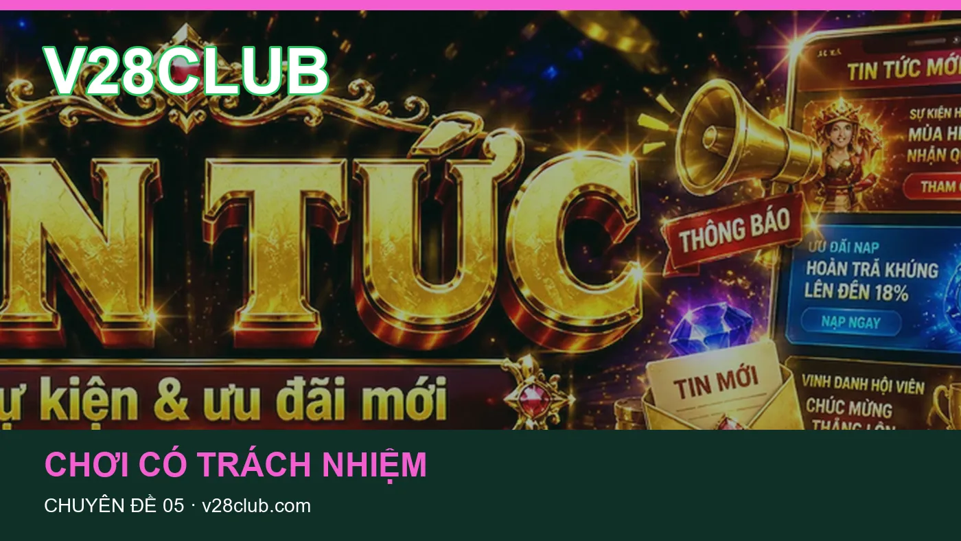 Danh sách kiểm tra thông tin Chơi có trách nhiệm dành cho người đọc V28CLUB